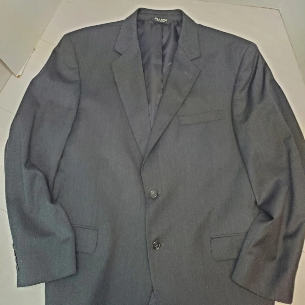 Jos A Bank Signature Collection 44R Wool Blazer Charcoal Gray Sartorial Timeless